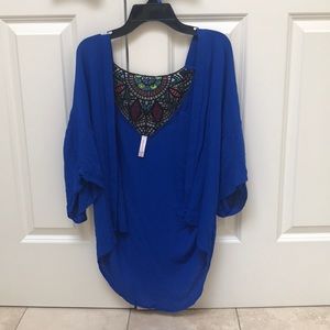 Blue cardigan